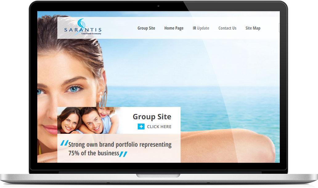 Sarantis Investor Relations site by Umobit Creative Agency Athens